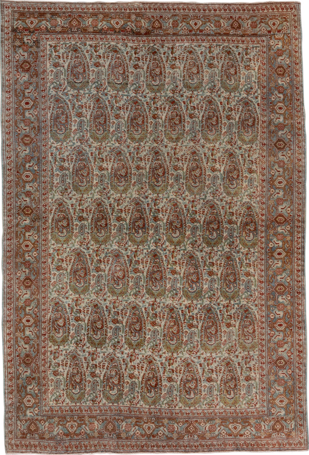 4' x 6' one-of-a-kind handmade vintage Senne small size rug. Color palette: brown, gray, light gray, pink, redwood, silver