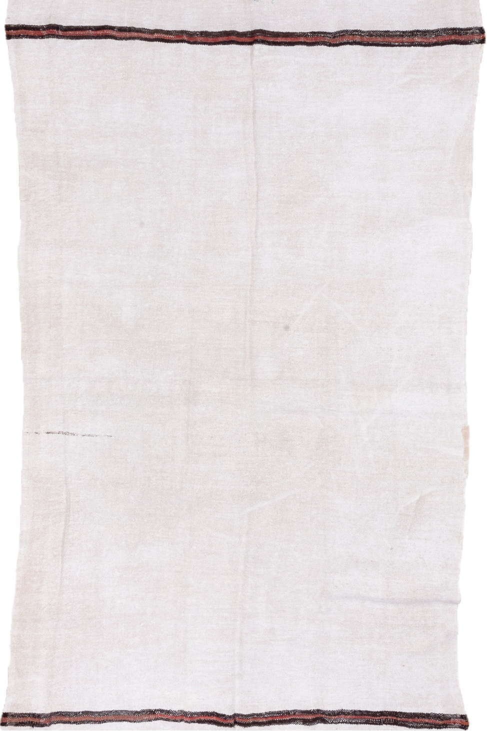 5' x 10' one-of-a-kind handmade vintage Hemp Kilim medium size rug. Color palette: brown, gainsboro, gray, lavender blush