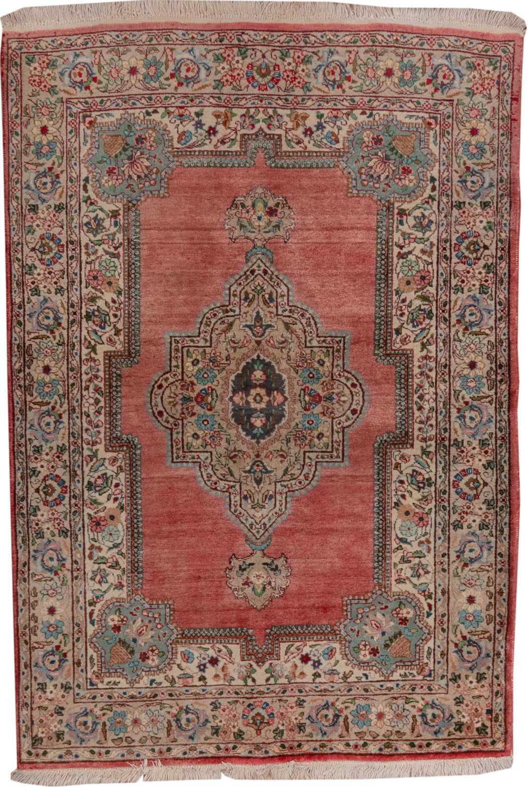 3' x 5' one-of-a-kind handmade vintage Tabriz small size rug. Color palette: black, blue, brown, charcoal, dark gray, gray