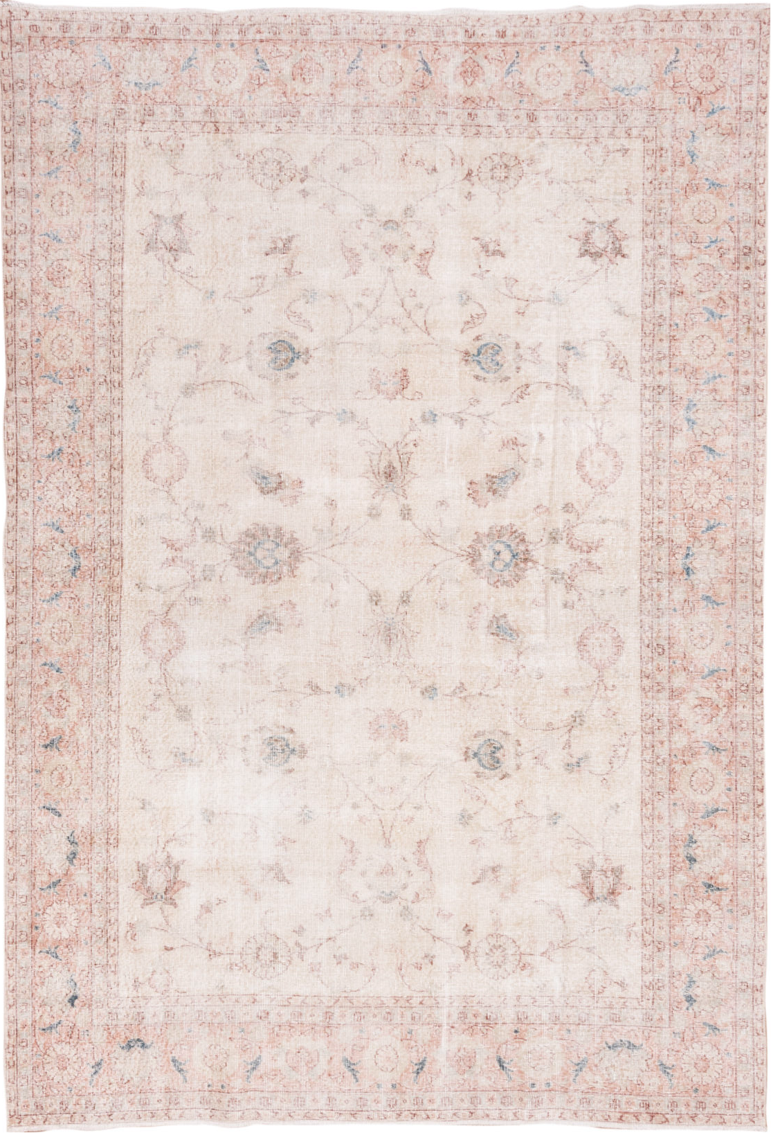 6' x 10' one-of-a-kind handmade vintage Sparta large size rug. Color palette: brown, dark gray, dim gray, gainsboro, gray