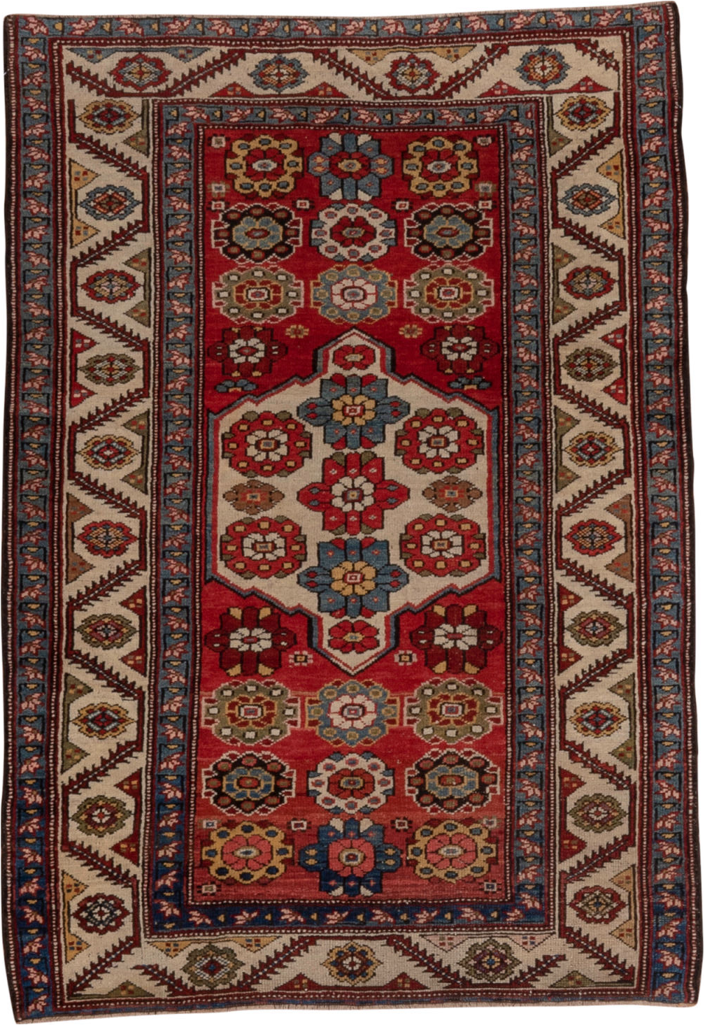 4' x 5' one-of-a-kind handmade vintage NW Persian small size rug. Color palette: black, brown, charcoal, dim gray, gray