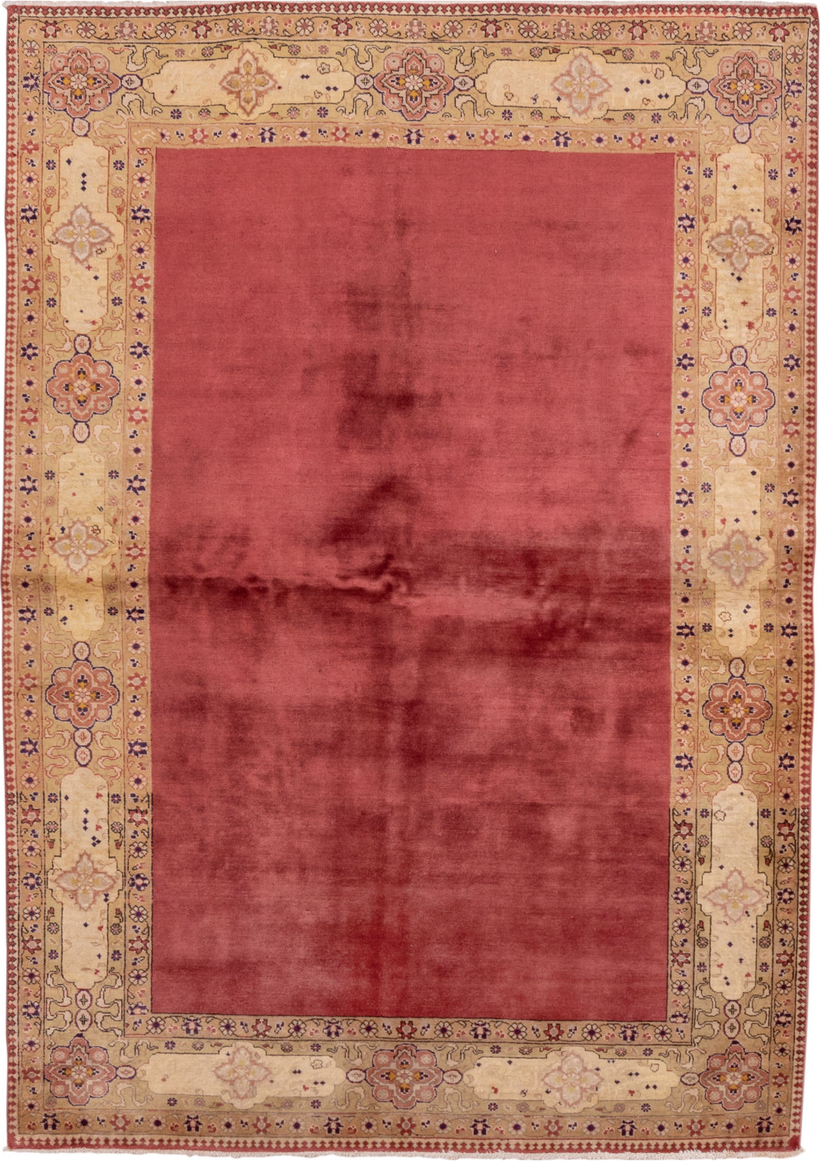 6' x 8' one-of-a-kind handmade vintage Tabriz medium size rug. Color palette: brown, indian red, orange, pink, red