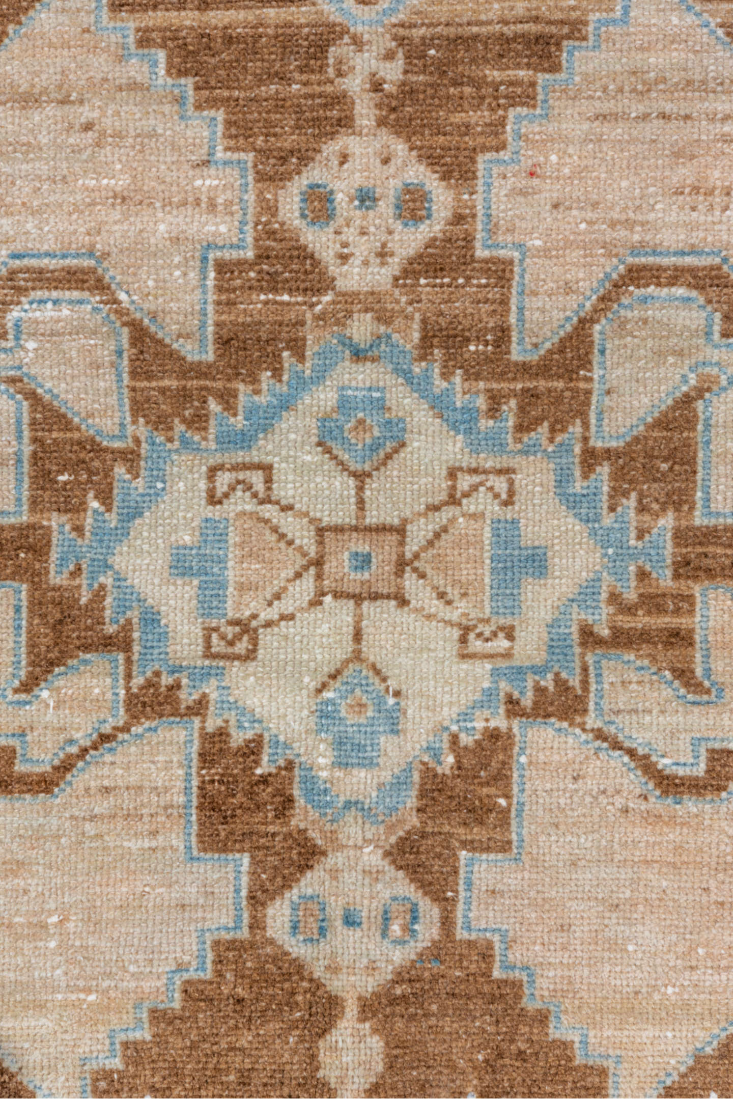 3' x 4' one-of-a-kind handmade vintage Malayer small size rug. Color palette: gray, brown, off-white, light gray, light blue