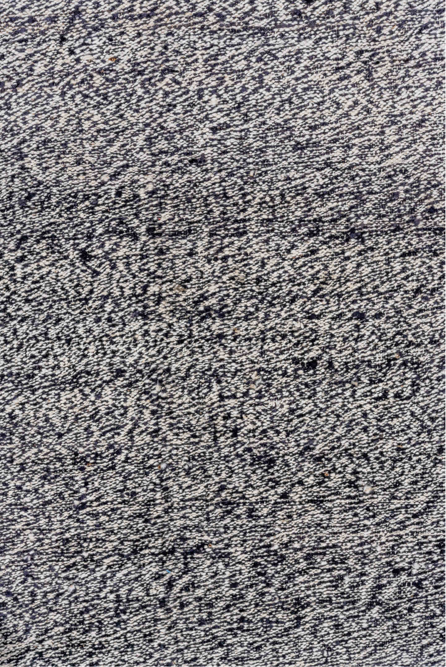 9' x 12' one-of-a-kind handmade vintage Kilim large size rug. Color palette: gray, black, light gray, dim gray, dark gray