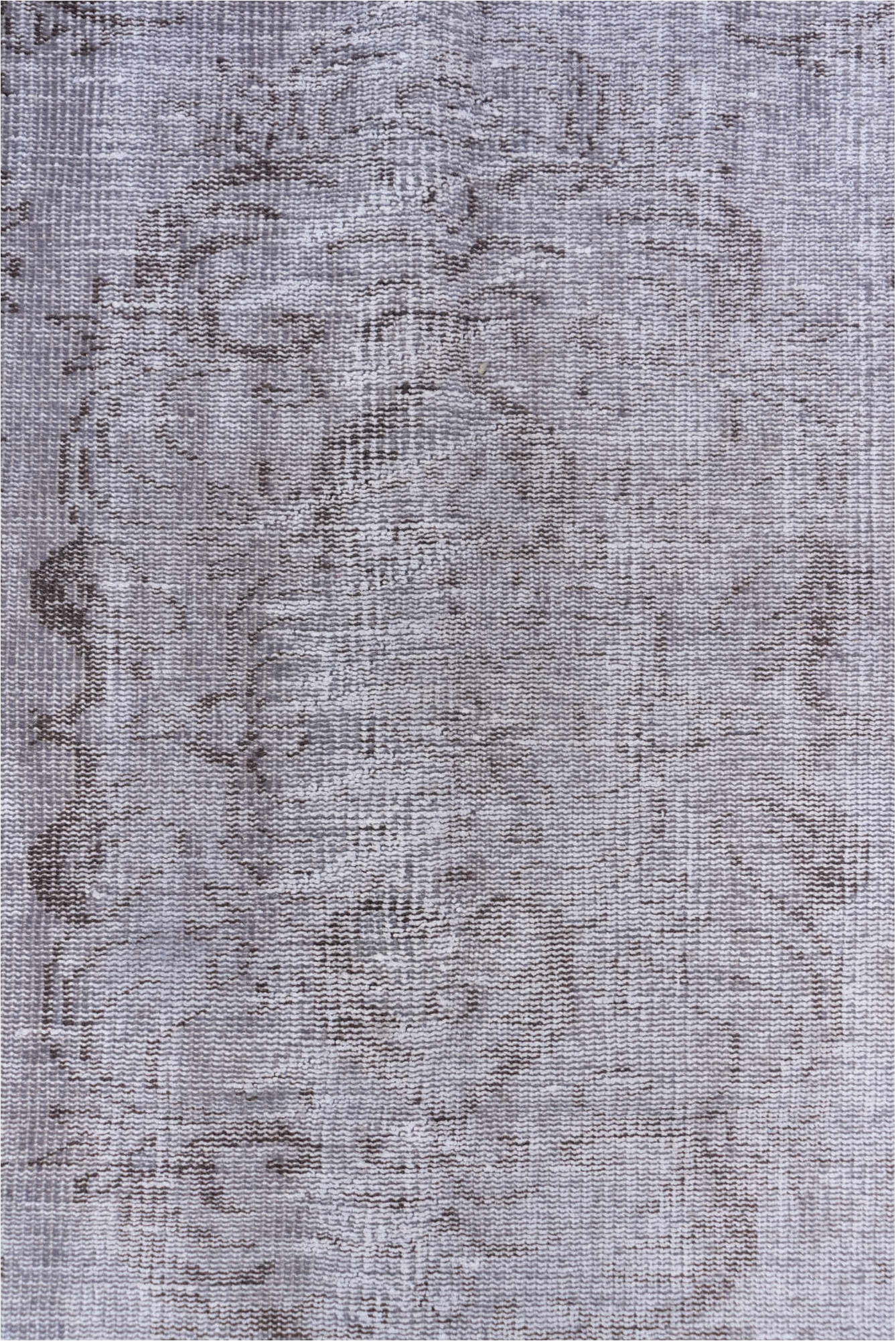 5' x 8' one-of-a-kind handmade vintage Overdyed medium size rug. Color palette: dark gray, dim gray, gray, light blue