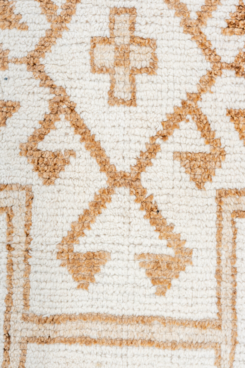 3' x 11' one-of-a-kind handmade vintage Oushak runner rug. Color palette: brown, off-white, gray, light gray, orange