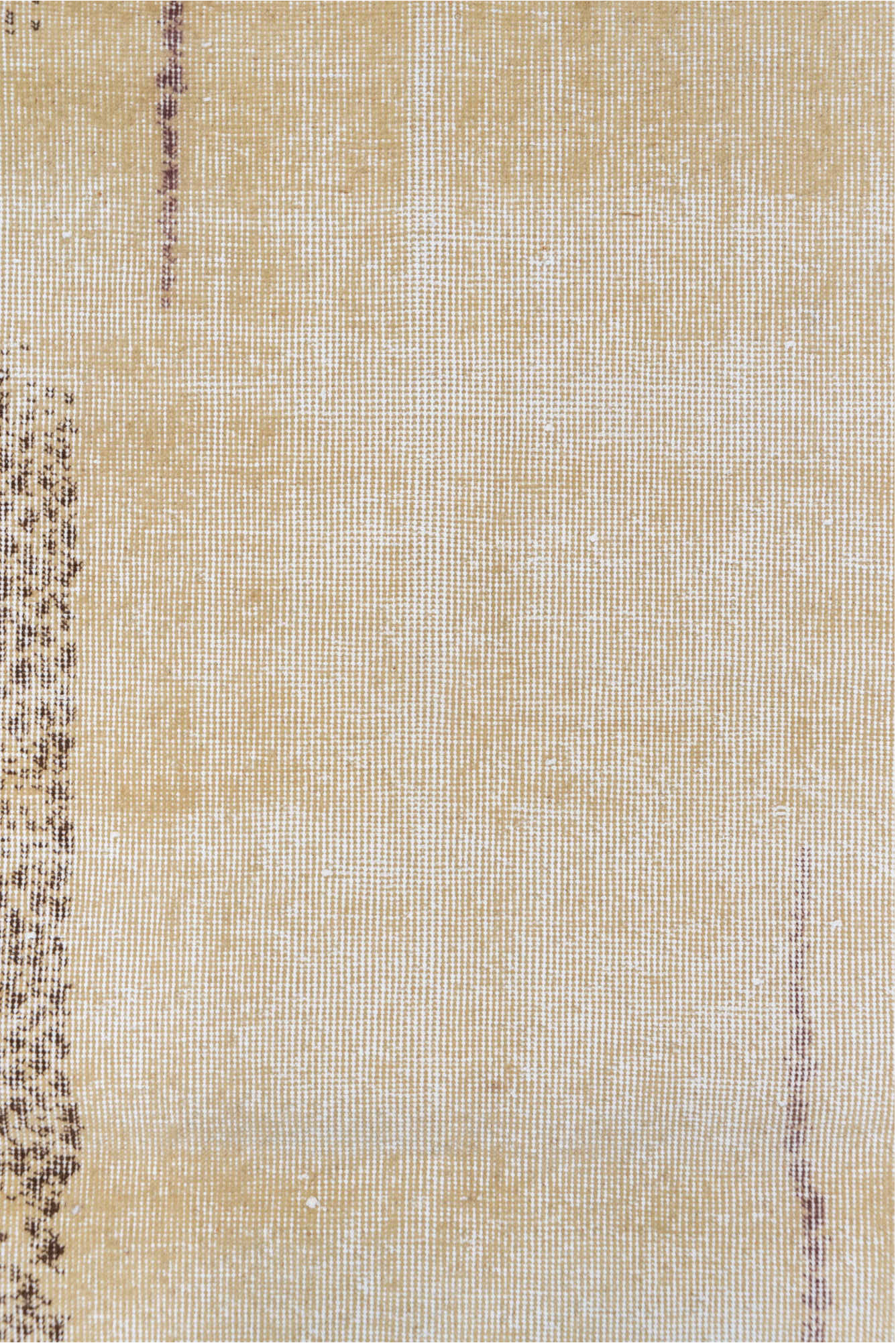 3' x 6' one-of-a-kind handmade vintage Oushak small size rug. Color palette: brown, gray, light gray, linen, off-white