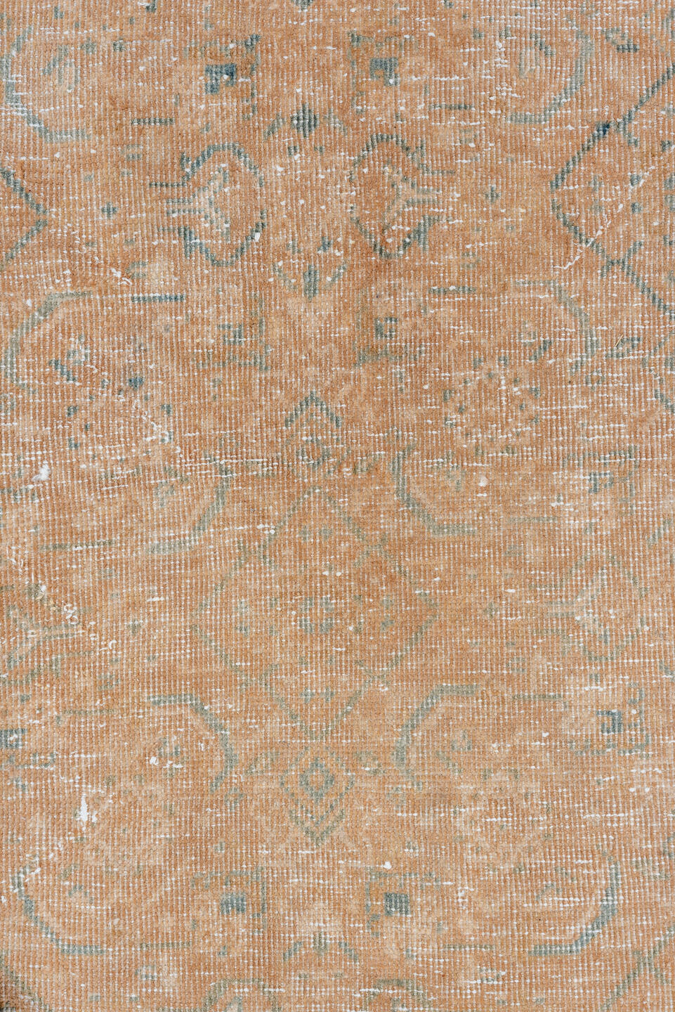 8' x 12' one-of-a-kind handmade vintage Mahal large size rug. Color palette: brown, off-white, light gray, pink, gray