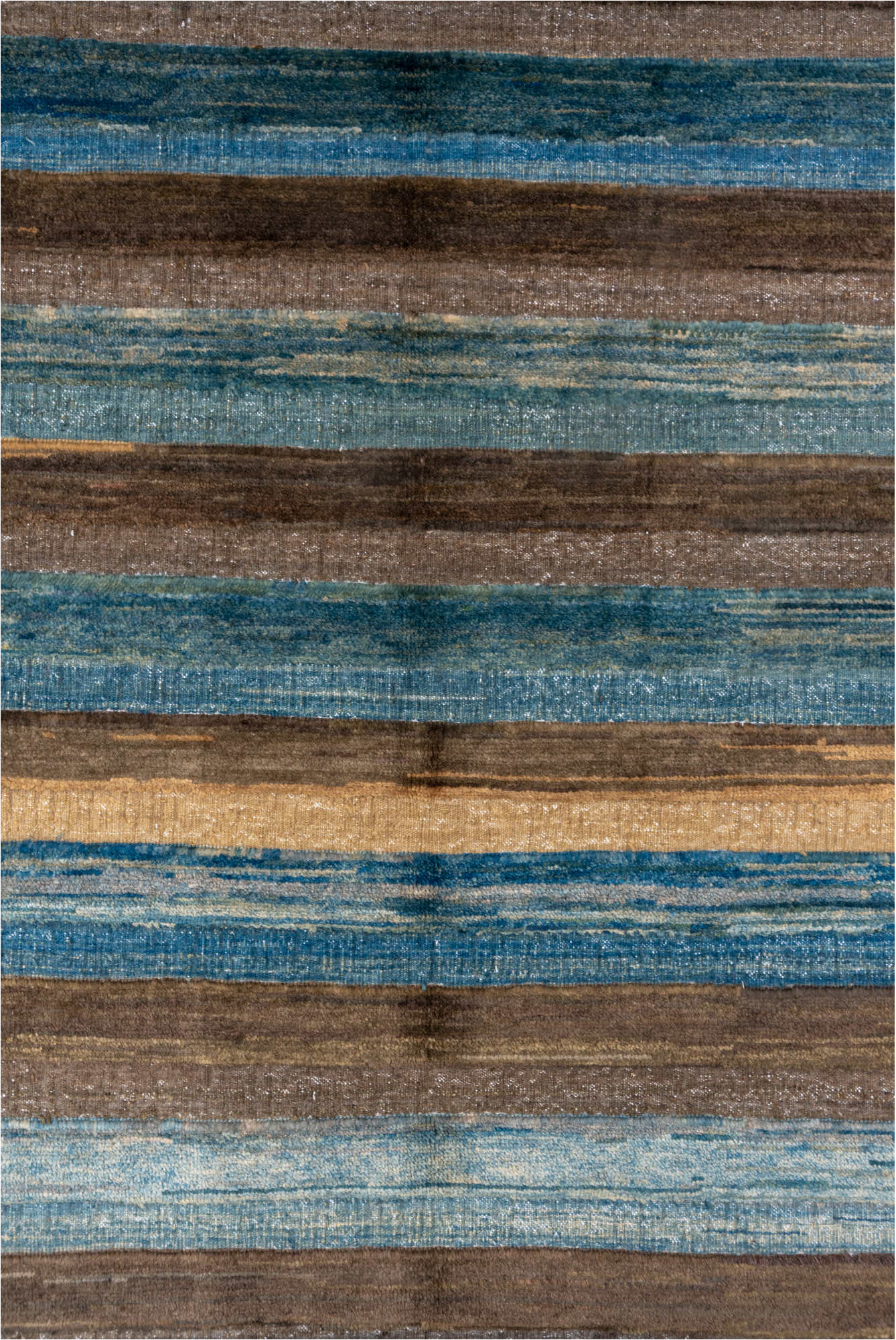 4' x 6' one-of-a-kind handmade vintage Afghan small size rug. Color palette: arapawa, blue, brown, dark gray, dim gray, gray