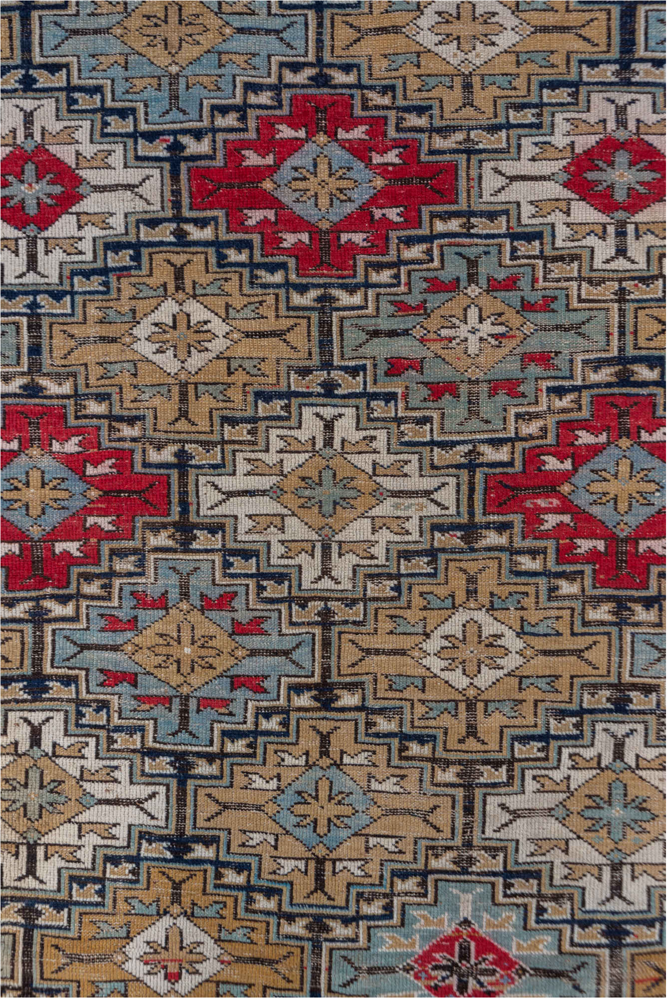 3' x 6' one-of-a-kind handmade vintage Shirvan small size rug. Color palette: black, brown, charcoal, dim gray, gray