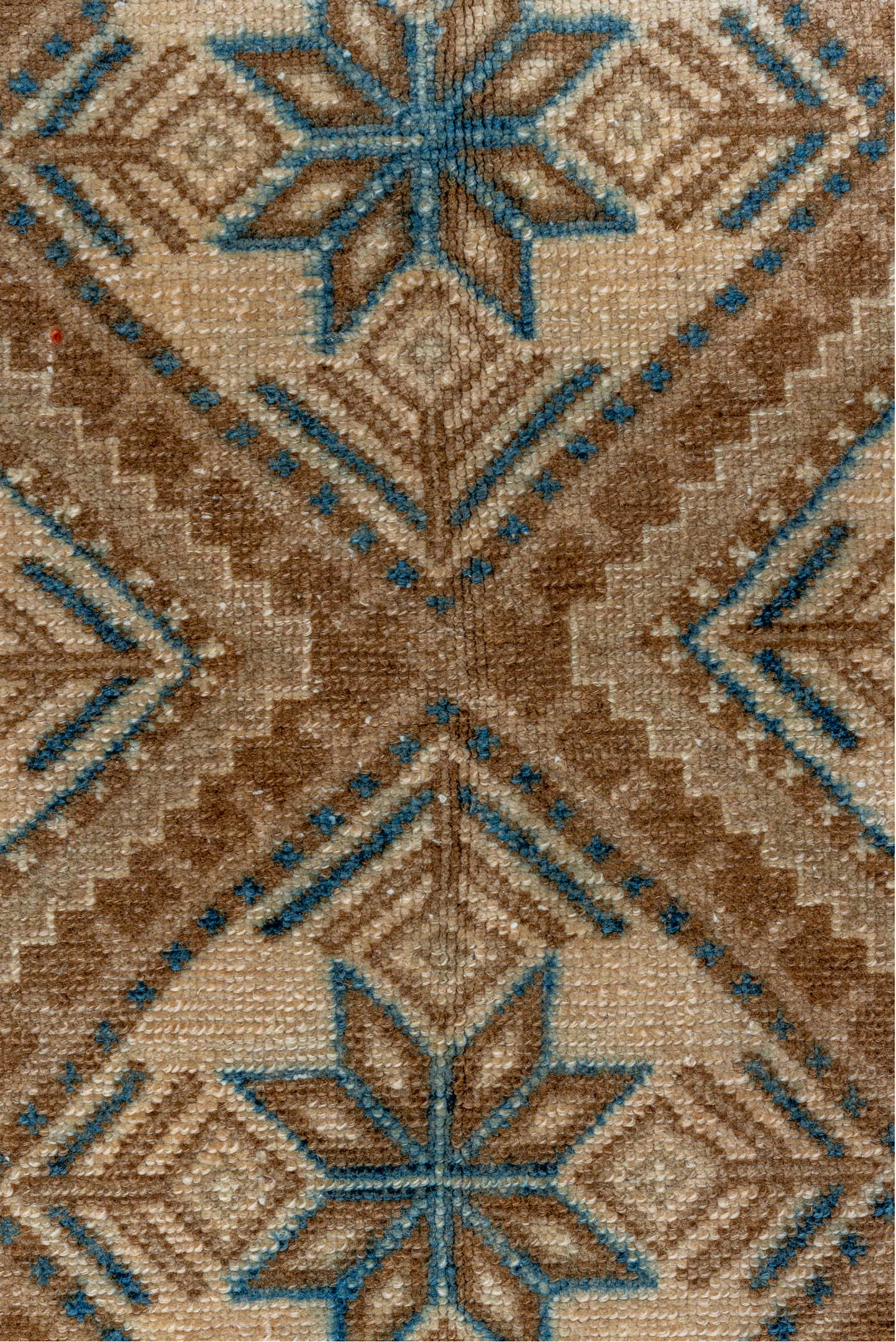 7' x 9' one-of-a-kind handmade vintage Malayer rug. Color palette: gray, brown, blue, black, light gray, off-white, charcoal