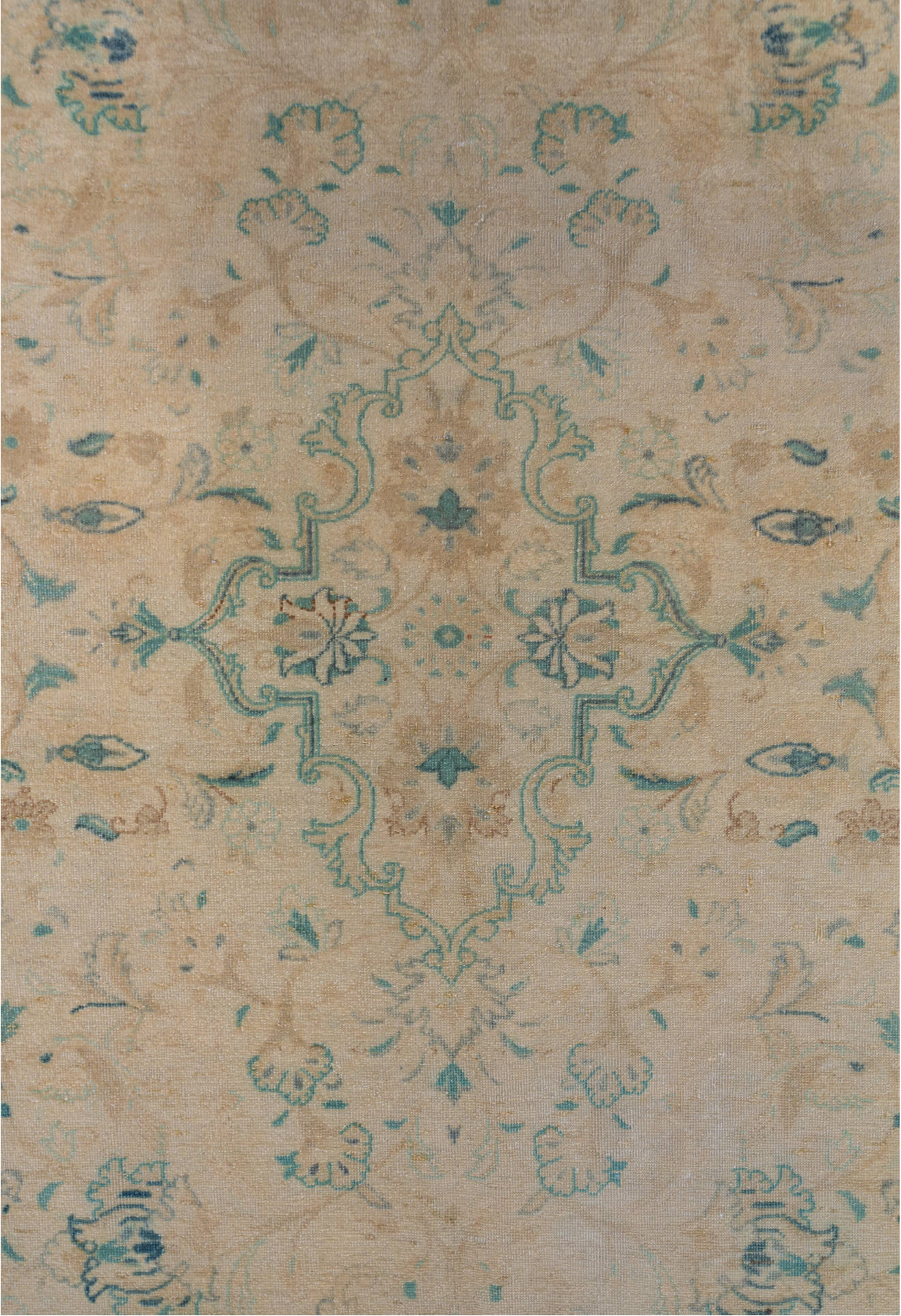 5' x 8' one-of-a-kind handmade vintage Sivas medium size rug. Color palette: brown, gray, off-white, seashell, snow