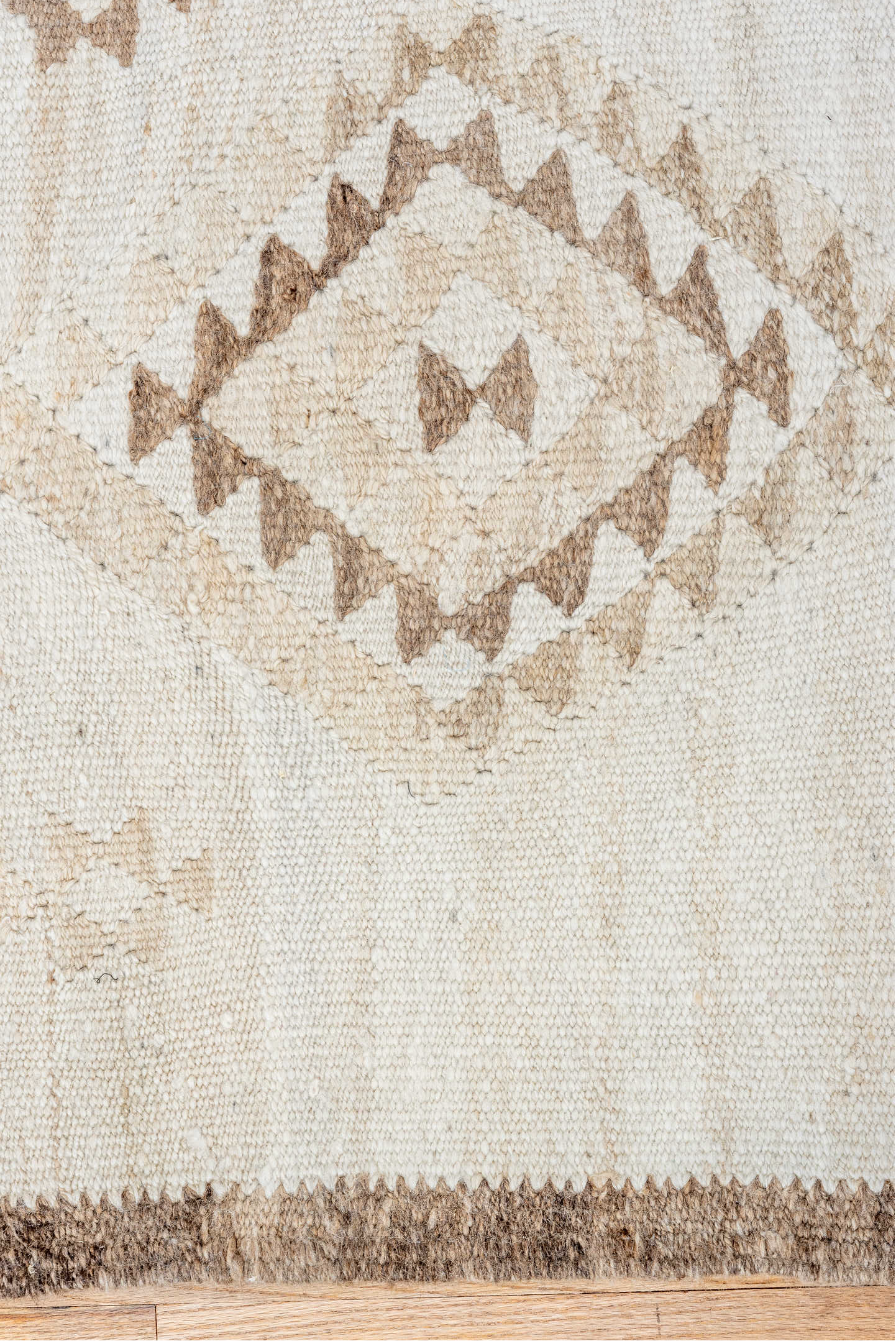 2' x 11' one-of-a-kind handmade vintage Kilim runner rug. Color palette: off-white, gray, light gray, pink, brown, gainsboro