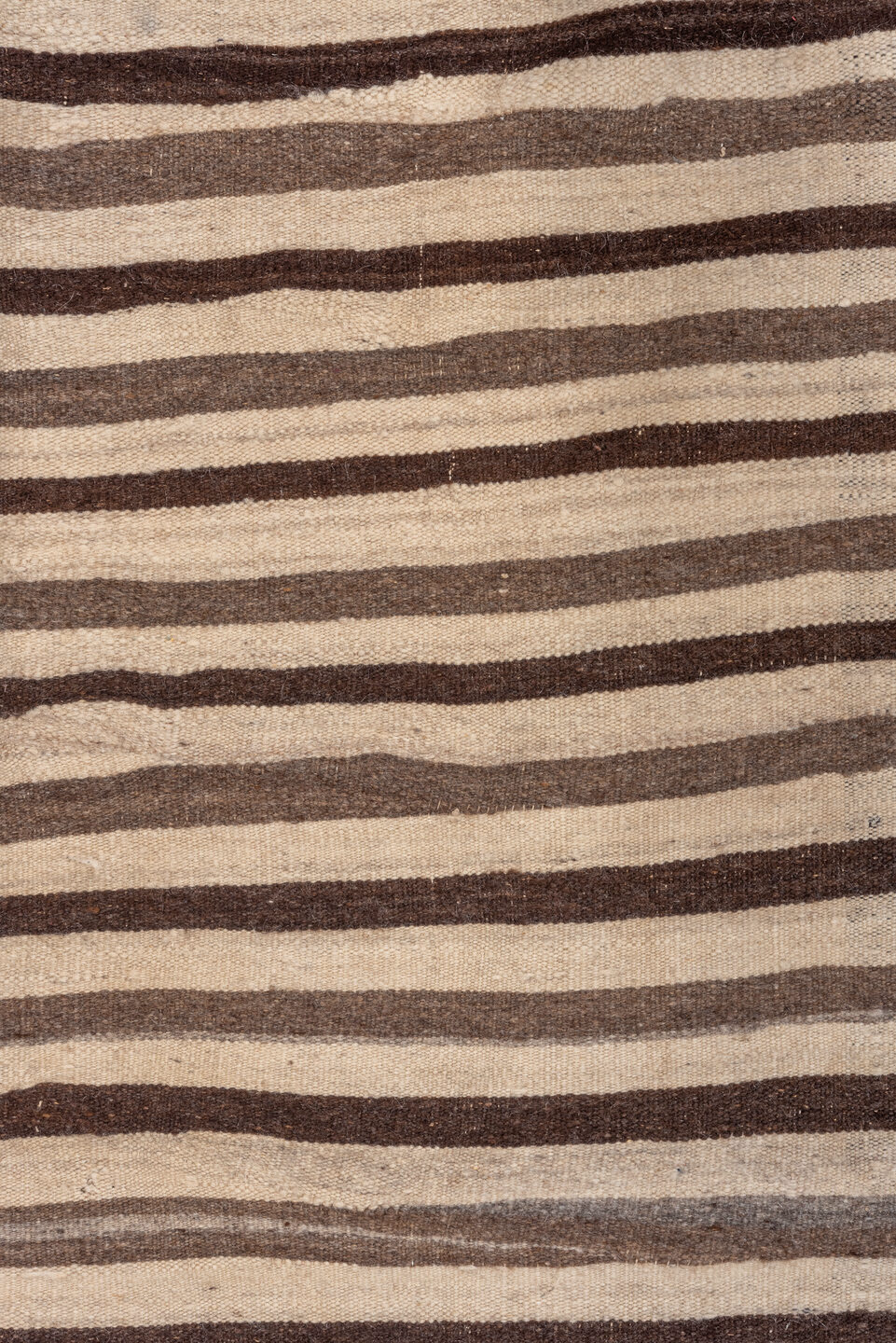 3' x 6' one-of-a-kind handmade vintage  small size rug. Color palette: gray, brown, pink, light gray, off-white