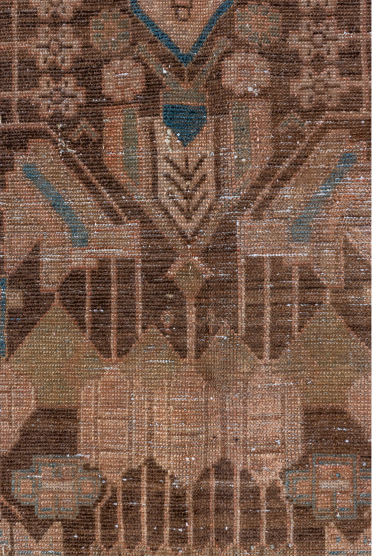 4' x 6' one-of-a-kind handmade vintage Malayer small size rug. Color palette: gray, pink, brown, blue, light gray