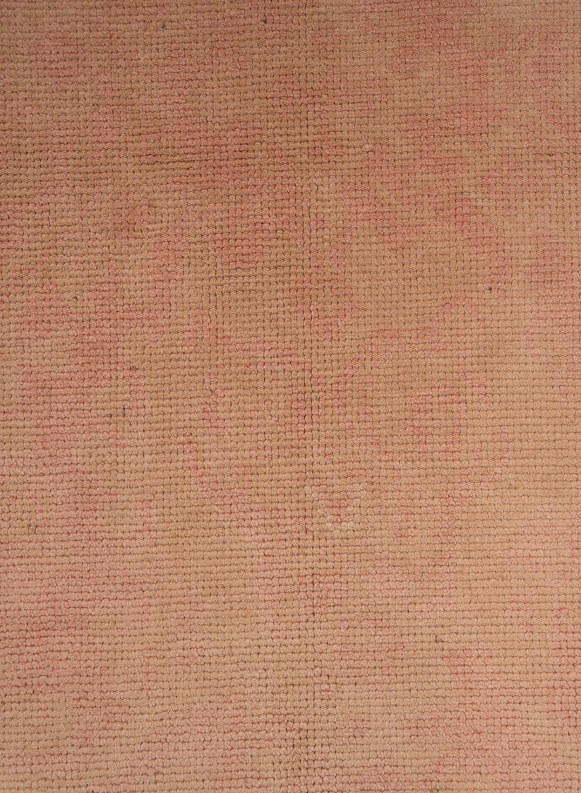 3' x 11' one-of-a-kind handmade vintage Oushak runner rug. Color palette: gray, off-white, pink, brown, white, snow