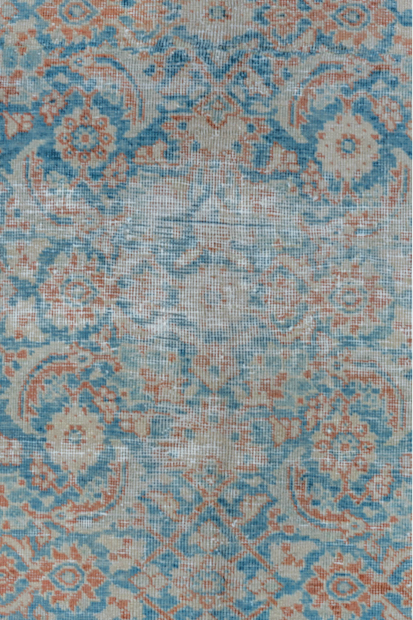 8' x 10' one-of-a-kind handmade vintage Tabriz large size rug. Color palette: gray, blue, light gray, light blue, pink