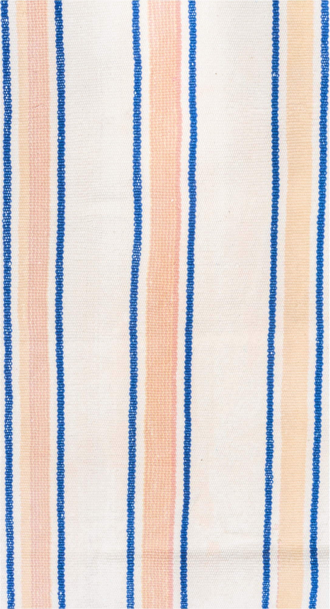 2' x 11' one-of-a-kind handmade vintage Flatweave runner rug. Color palette: blue, brown, gainsboro, gray, lavender blush