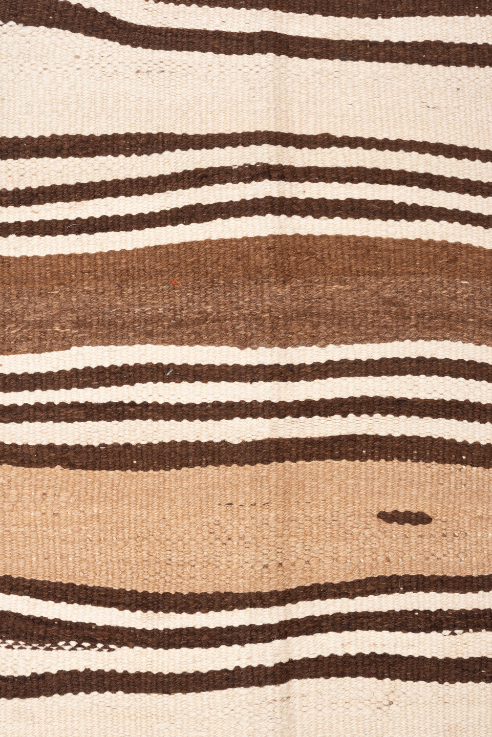 2' x 10' one-of-a-kind handmade vintage Kilim runner rug. Color palette: brown, off-white, light gray, pink, gray, orange