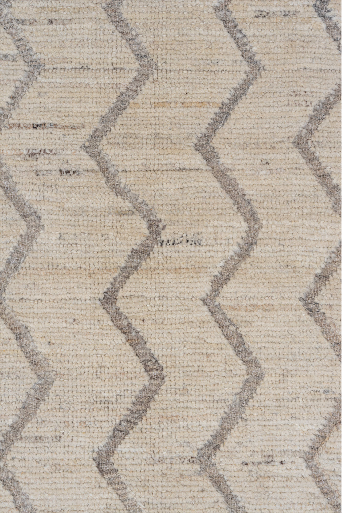 9' x 12' one-of-a-kind handmade vintage Tulu large size rug. Color palette: dark gray, gainsboro, gray, light gray, linen