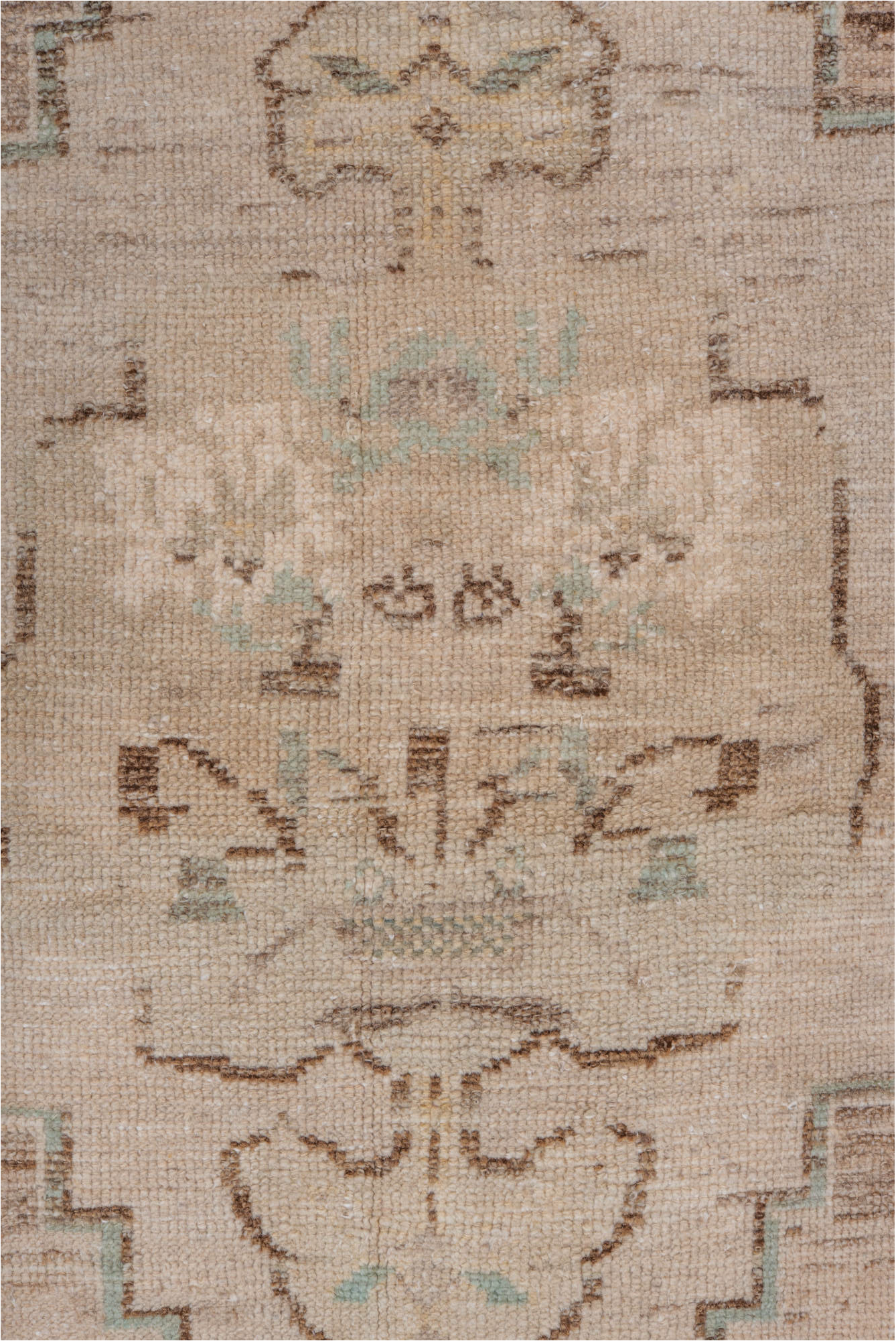 3' x 4' one-of-a-kind handmade vintage Oushak small size rug. Color palette: brown, dark gray, dim gray, gray, light gray