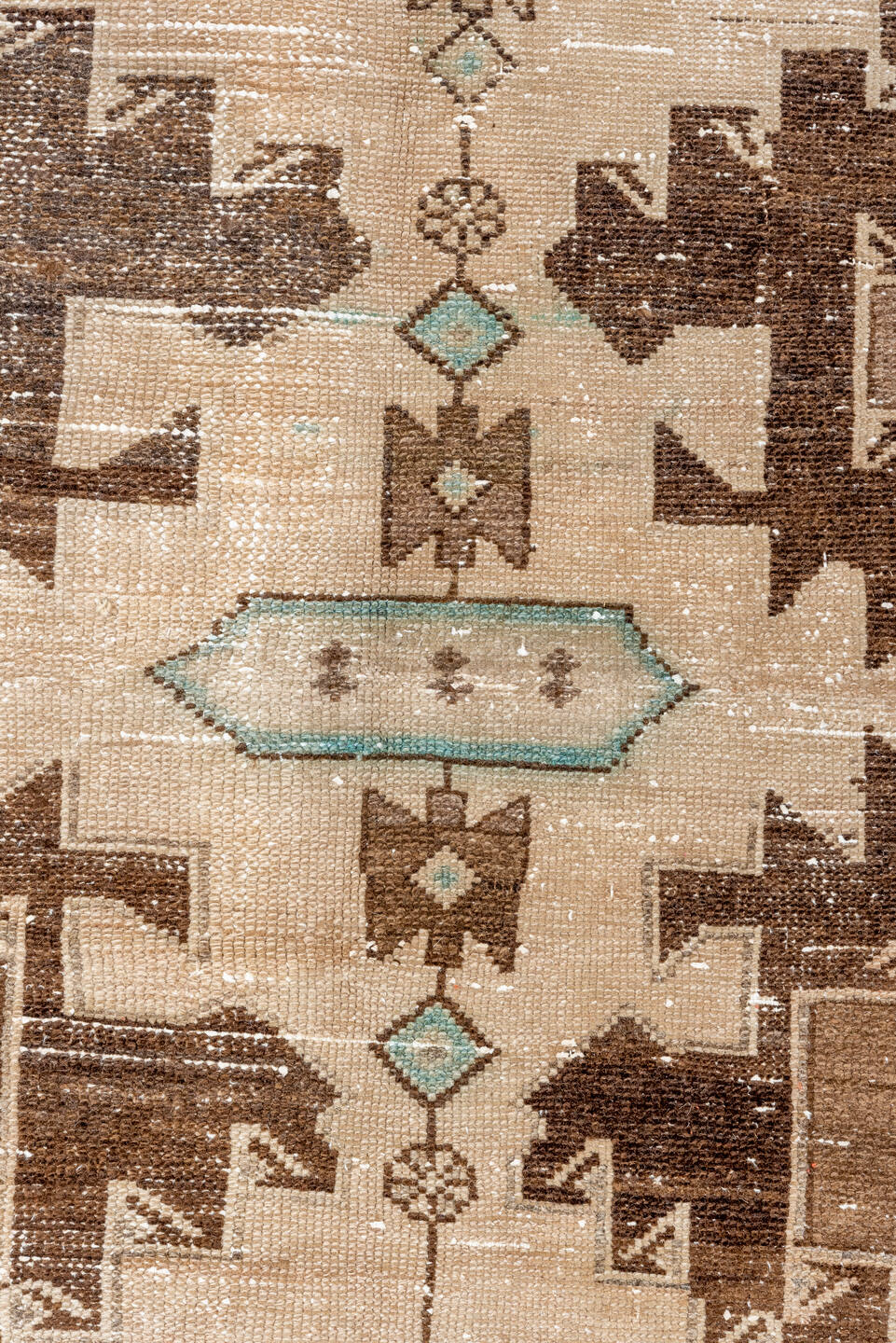 4' x 6' one-of-a-kind handmade vintage Hamadan small size rug. Color palette: off-white, brown, gray, light gray, orange
