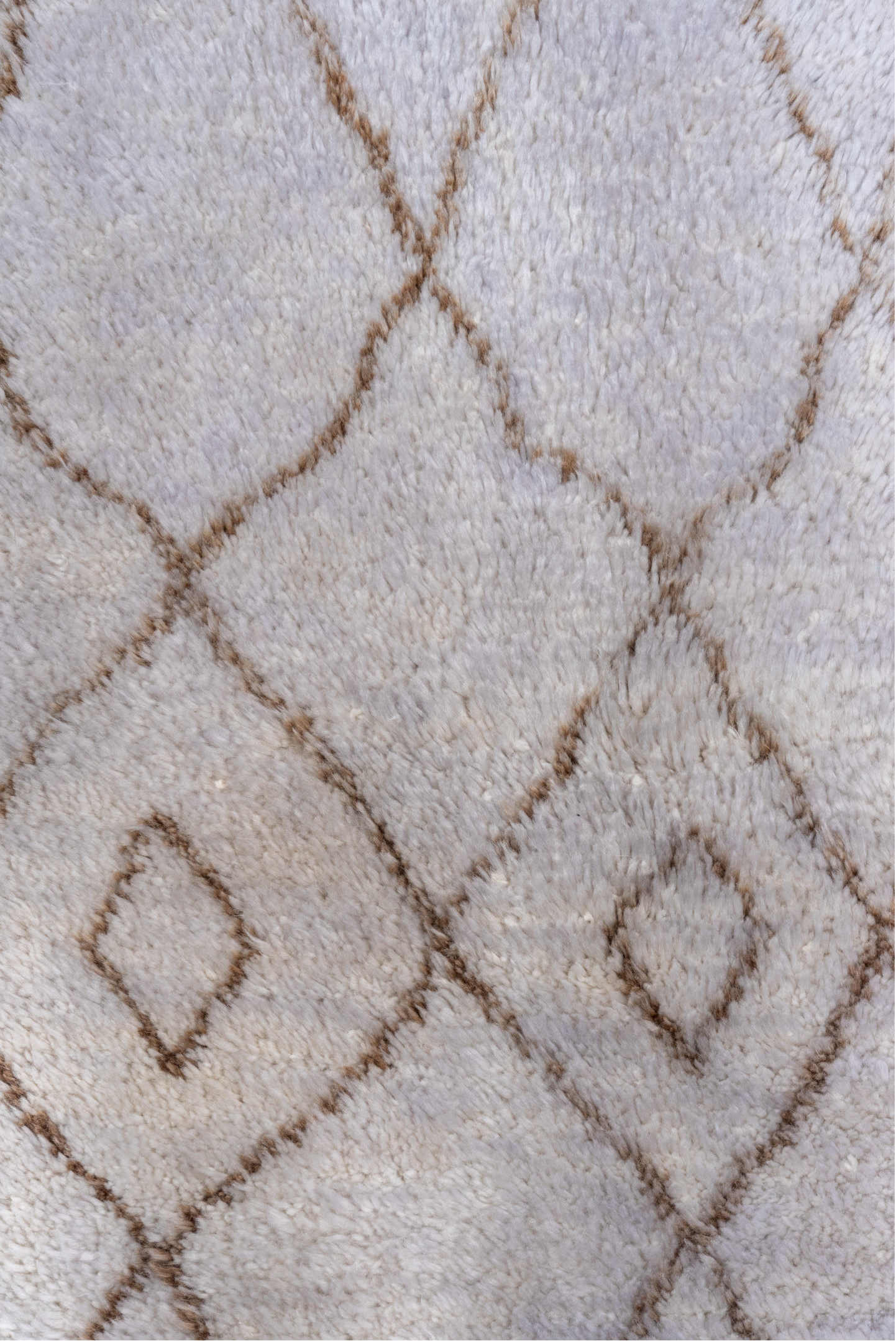 3' x 11' one-of-a-kind handmade vintage Moroccan runner rug. Color palette: gray, pink, light gray, off-white, brown