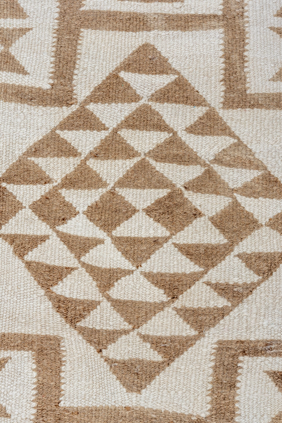 3' x 10' one-of-a-kind handmade vintage Kilim runner rug. Color palette: brown, gray, pink, light gray, off-white, orange