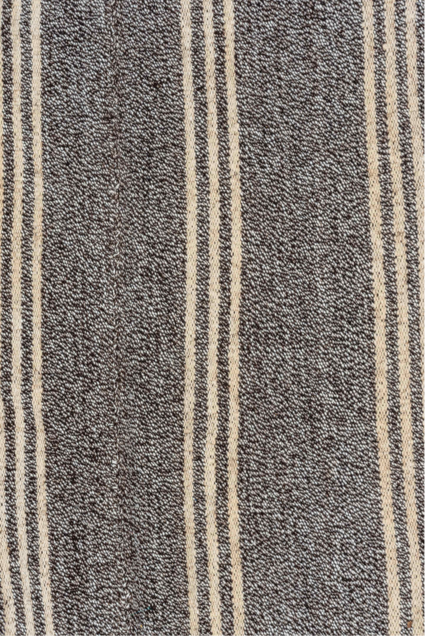 6' x 9' one-of-a-kind handmade vintage Flatweave medium size rug. Color palette: gray, light gray, off-white, black