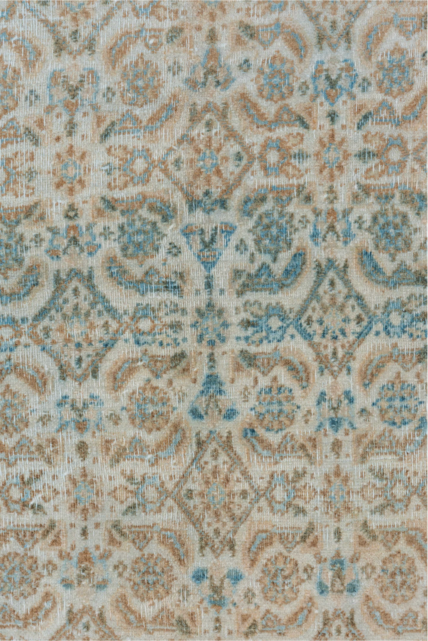 6' x 10' one-of-a-kind handmade vintage Tabriz large size rug. Color palette: gray, light gray, off-white, dark gray, silver