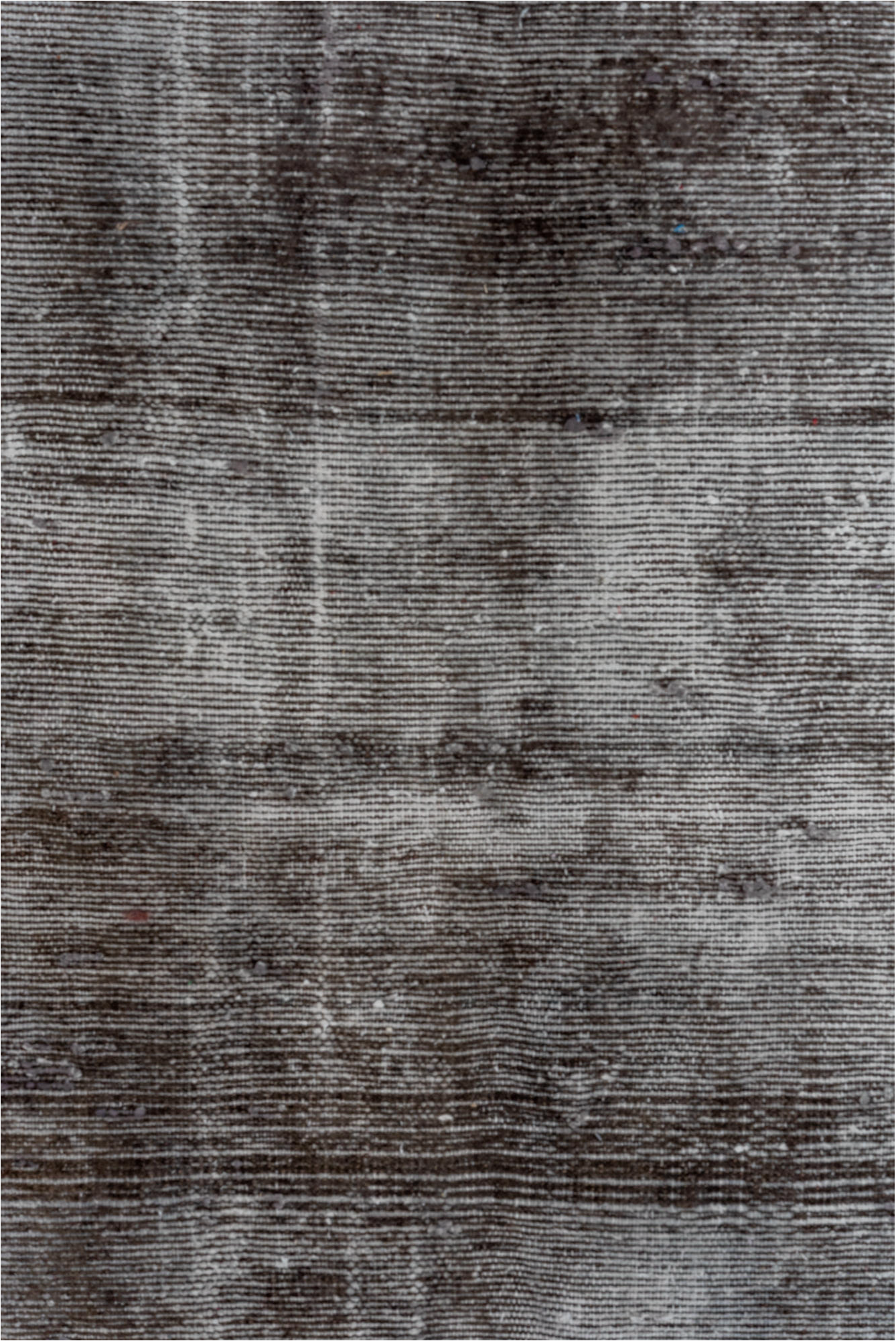 4' x 11' one-of-a-kind handmade vintage Distressed runner rug. Color palette: black, blue, dark gray, dim gray, gray