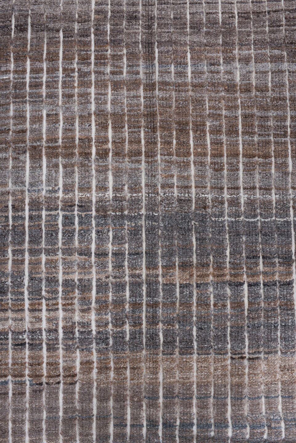 3' x 9' one-of-a-kind handmade vintage Tulu runner rug. Color palette: black, blue, brown, charcoal, dark gray, dim gray