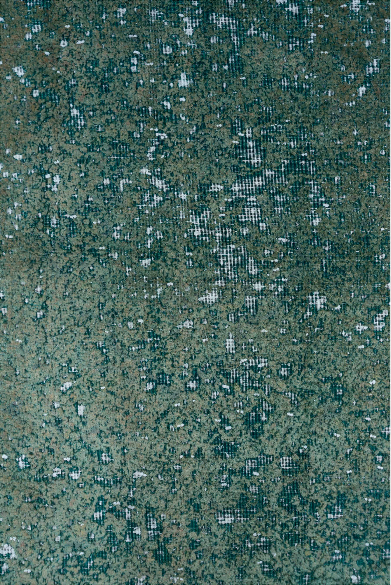 7' x 11' one-of-a-kind handmade vintage Overdyed large size rug. Color palette: blue, dark slate gray, gainsboro, gray