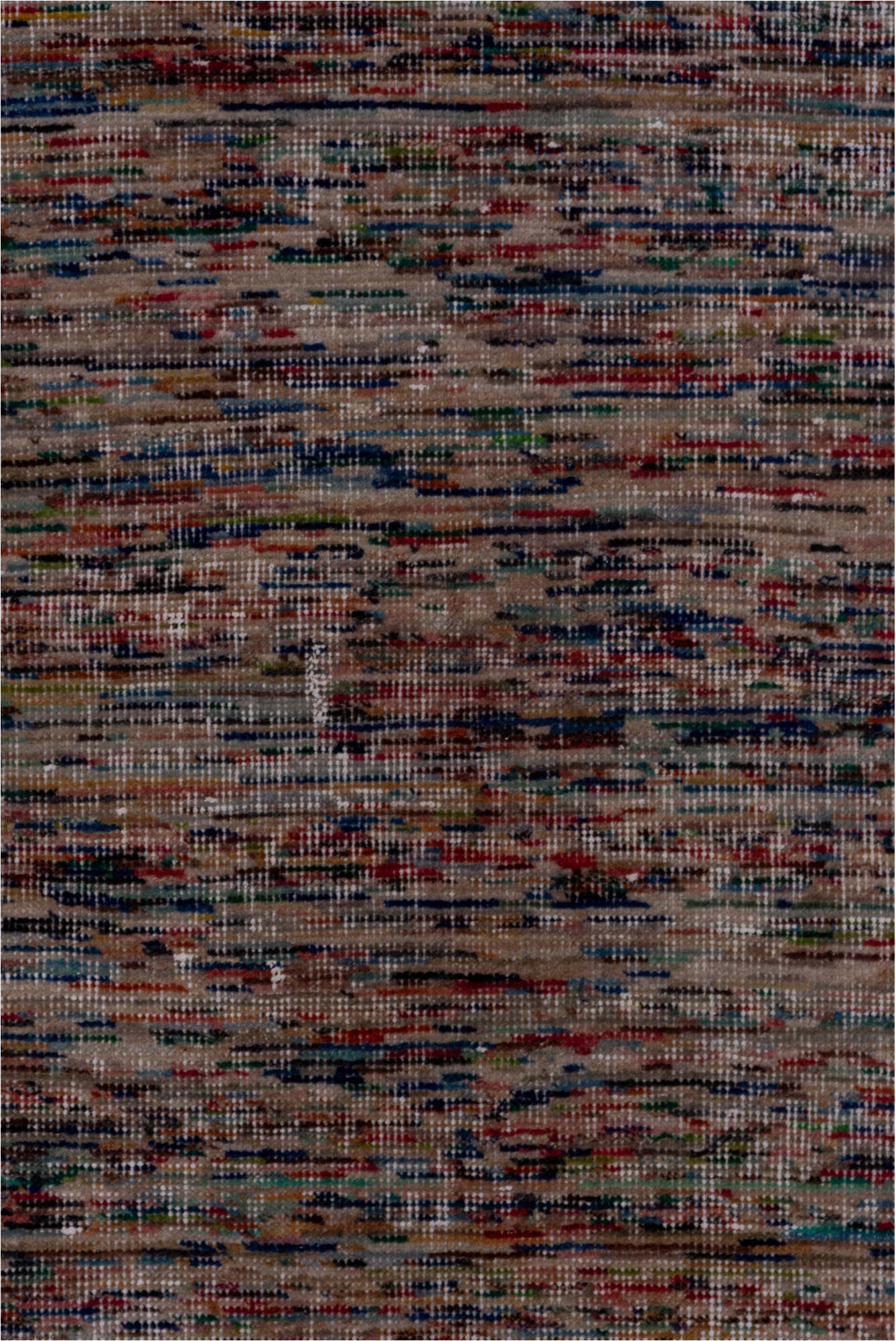 2' x 4' one-of-a-kind handmade vintage Oushak small size rug. Color palette: black, blue, brown, dim gray, gray, light gray