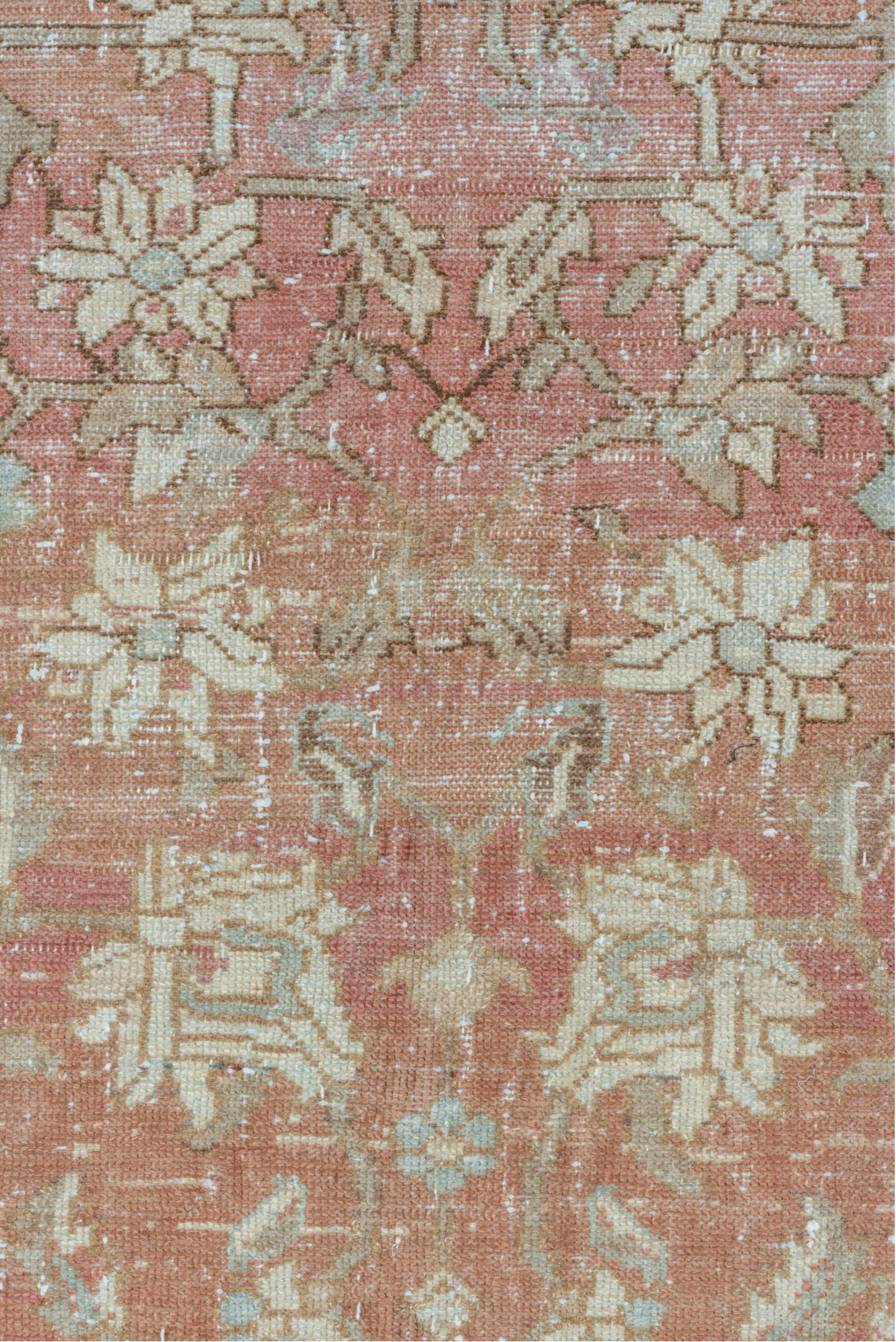 7' x 9' one-of-a-kind handmade vintage Malayer rug. Color palette: brown, gray, light gray, off-white, pink, silver