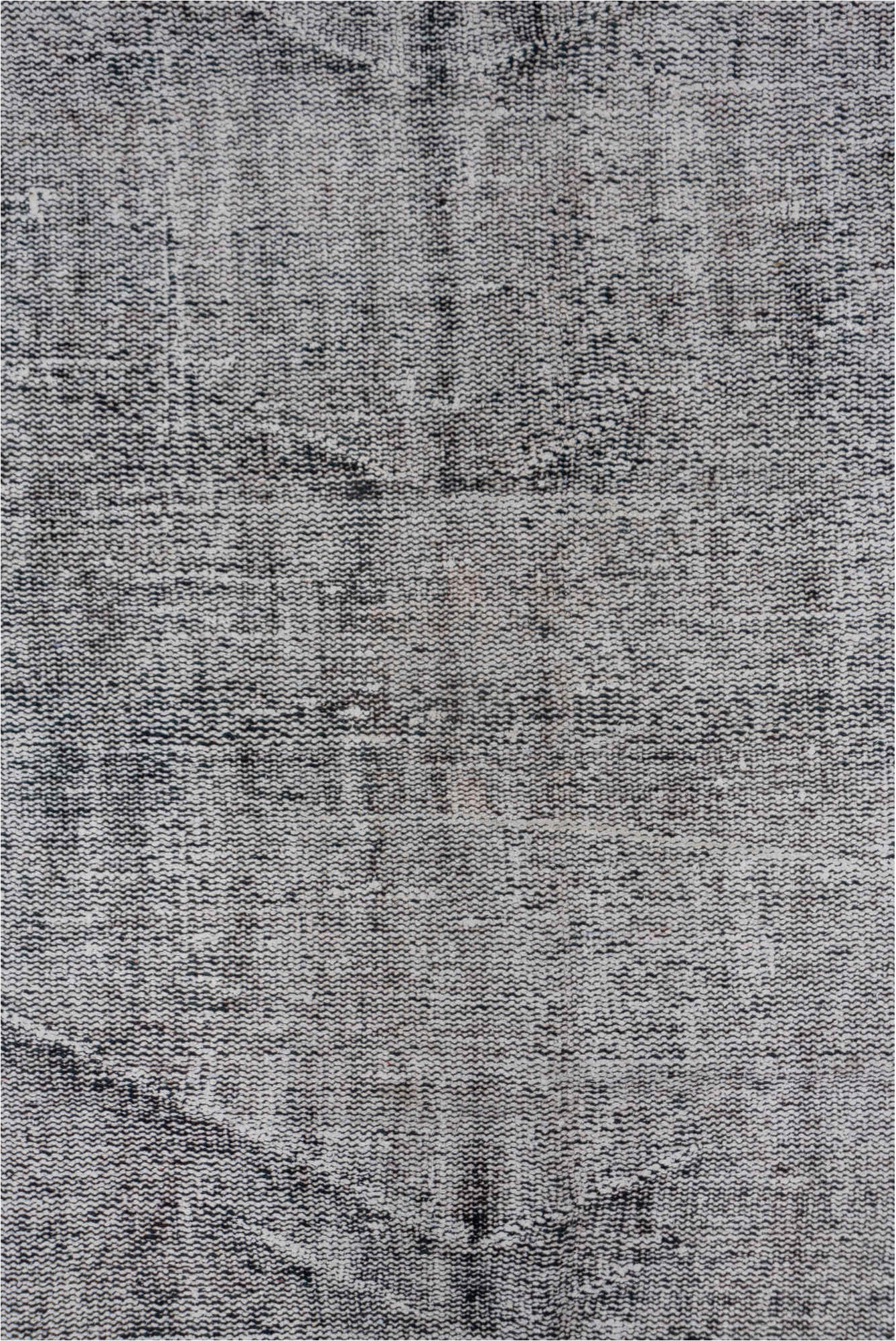 6' x 9' one-of-a-kind handmade vintage Overdyed medium size rug. Color palette: black, charcoal, dark gray, dim gray