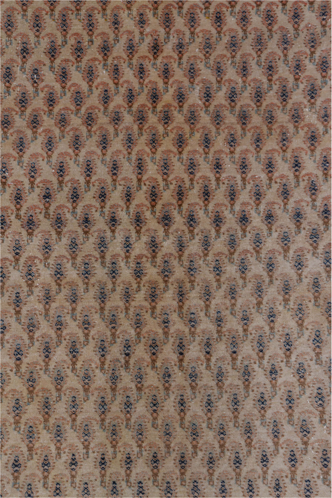 7' x 11' one-of-a-kind handmade vintage Sivas large size rug. Color palette: black, blue, brown, dark gray, dim gray, gray