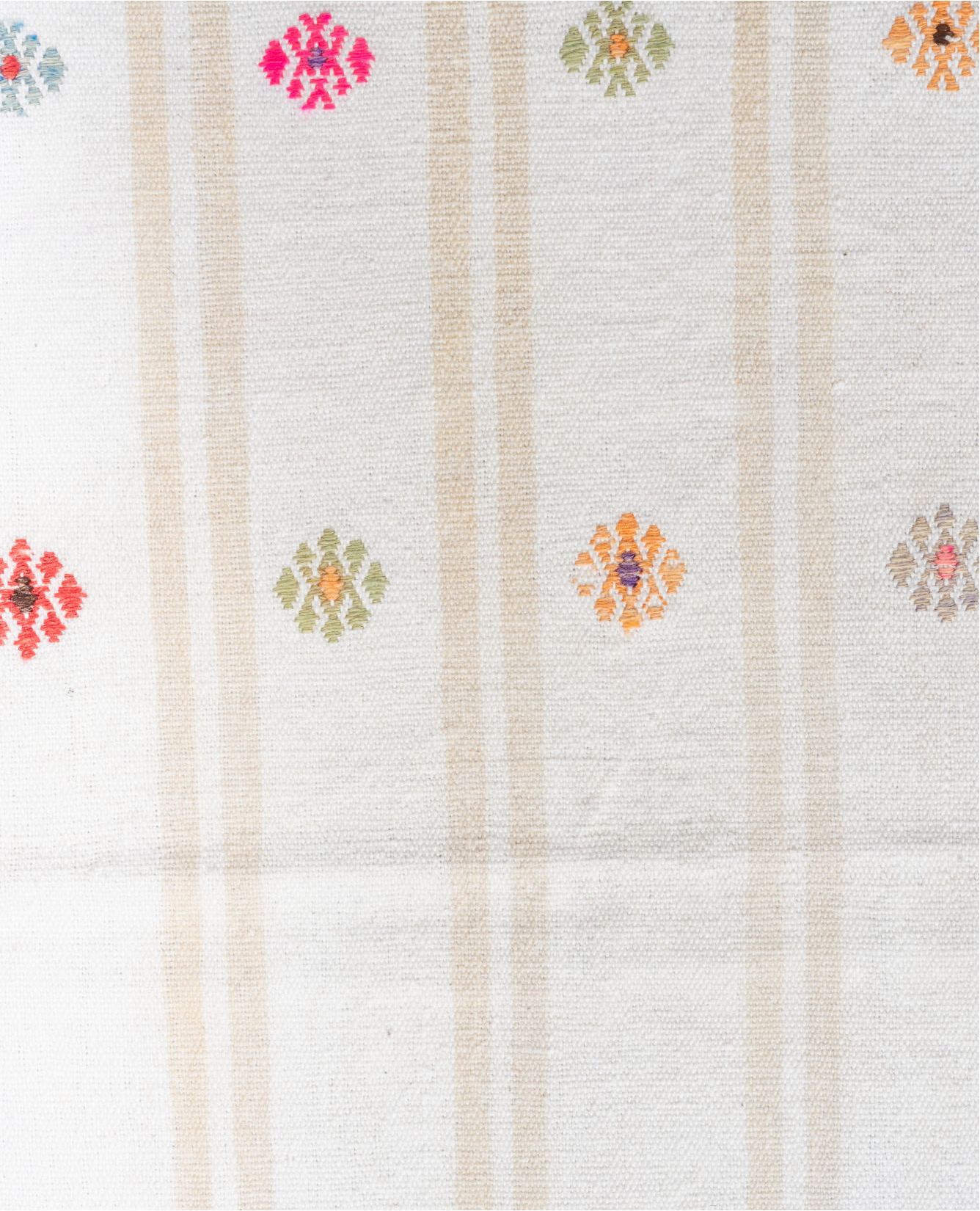 2' x 16' one-of-a-kind handmade vintage Flatweave runner rug. Color palette: brown, gainsboro, gray, light blue, light gray