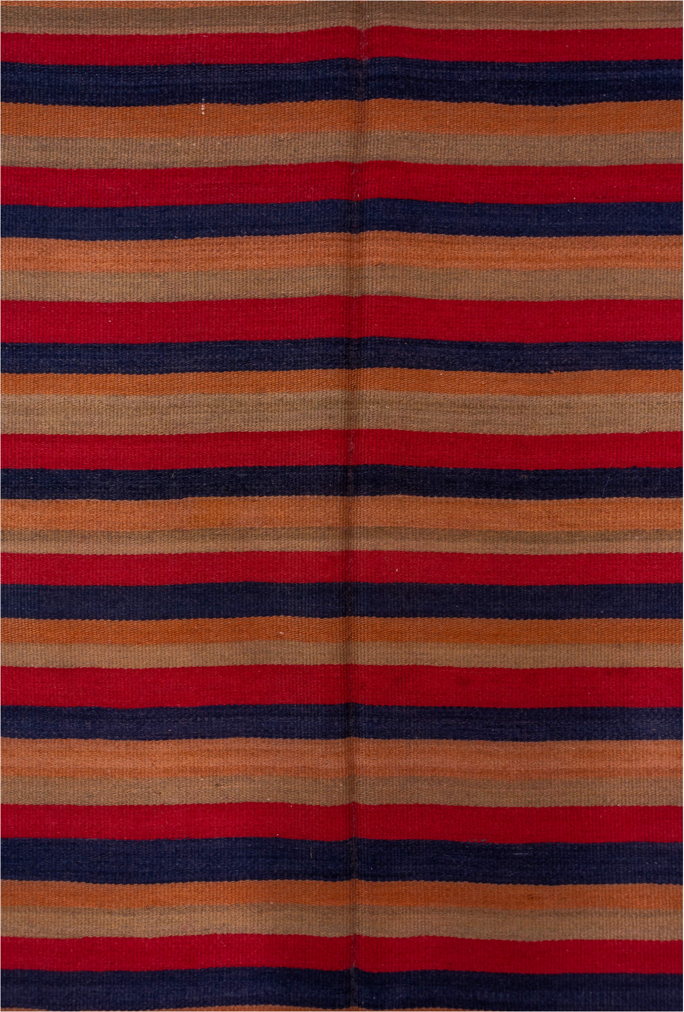 4' x 10' one-of-a-kind handmade vintage Kilim runner rug. Color palette: brown, gray, light gray, pink, red