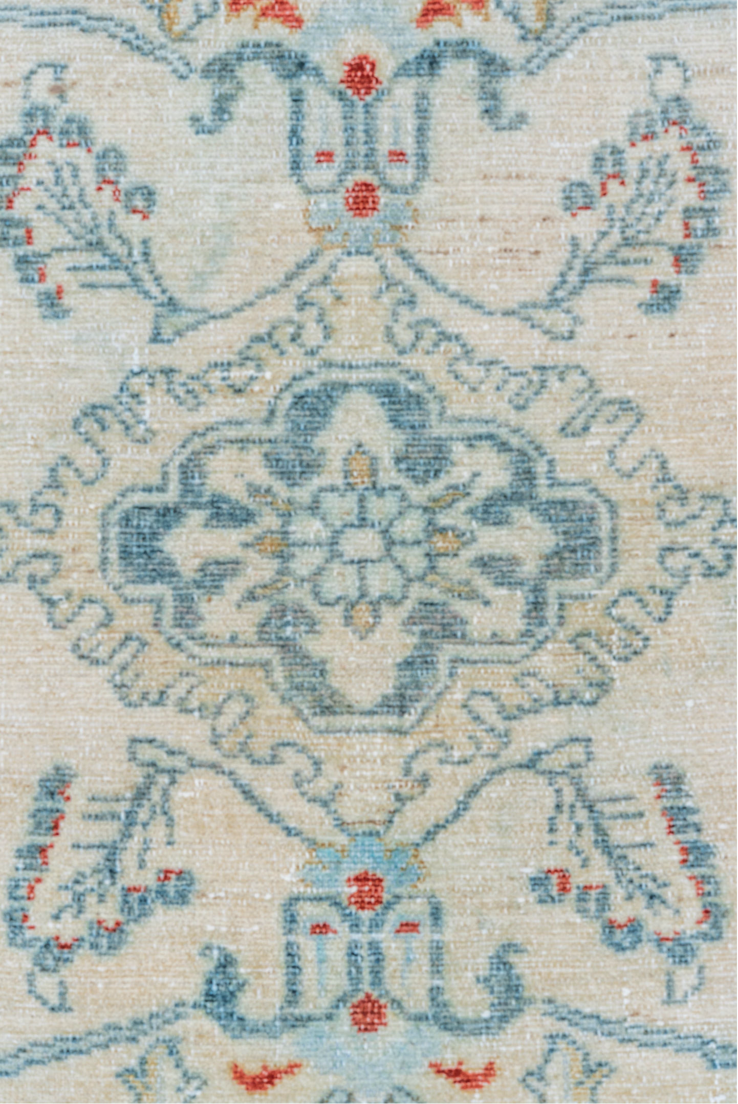 3' x 4' one-of-a-kind handmade vintage Lilian small size rug. Color palette: gray, off-white, light blue, light gray, brown