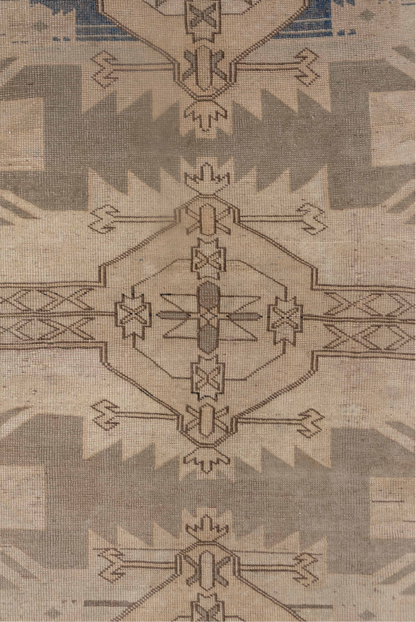 4' x 6' one-of-a-kind handmade vintage Oushak small size rug. Color palette: orange, brown, off-white, pink, gray