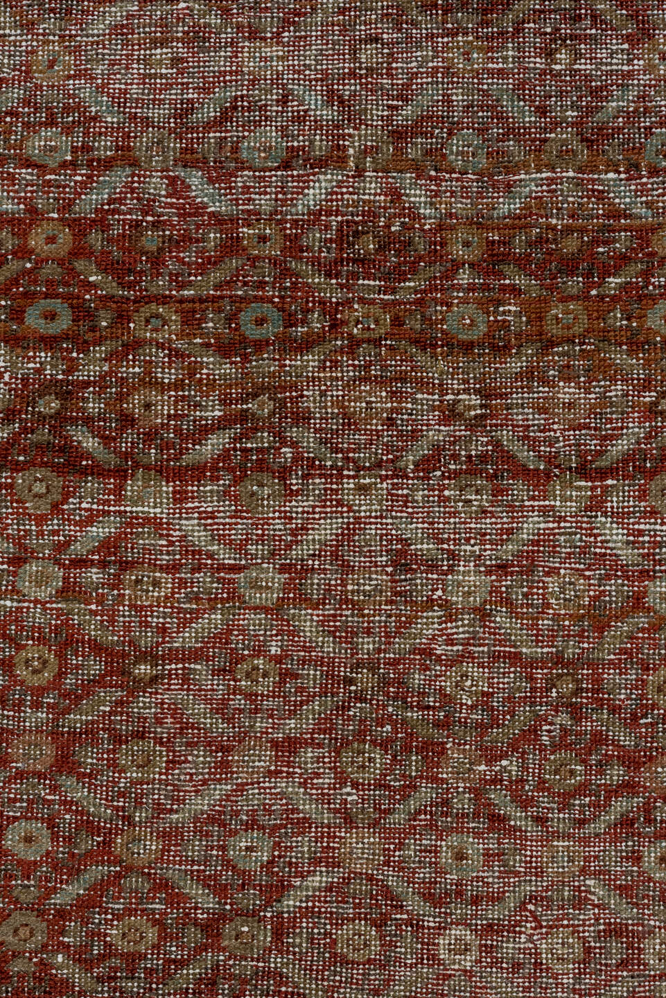 2' x 10' one-of-a-kind handmade vintage NW Persian runner rug. Color palette: pink, brown, gray, light gray, off-white