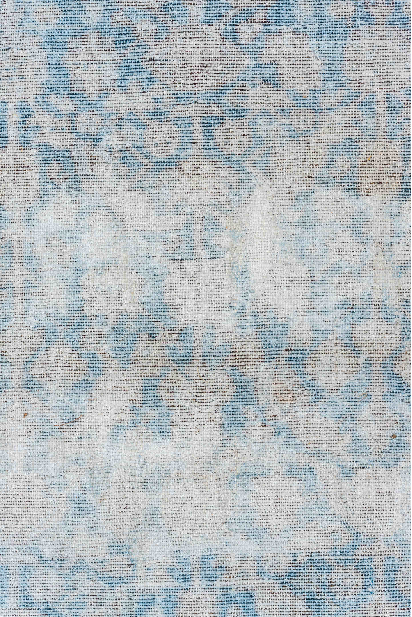 3' x 12' one-of-a-kind handmade vintage Malayer runner rug. Color palette: gray, light gray, off-white, light blue, silver