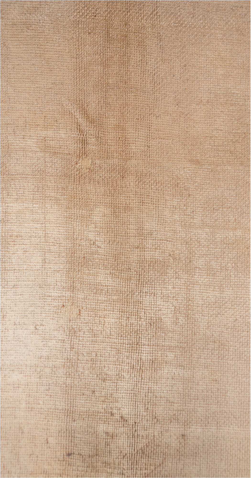 6' x 15' one-of-a-kind handmade vintage Oushak rug. Color palette: brown, gray, light gray, off-white, orange, pink, snow